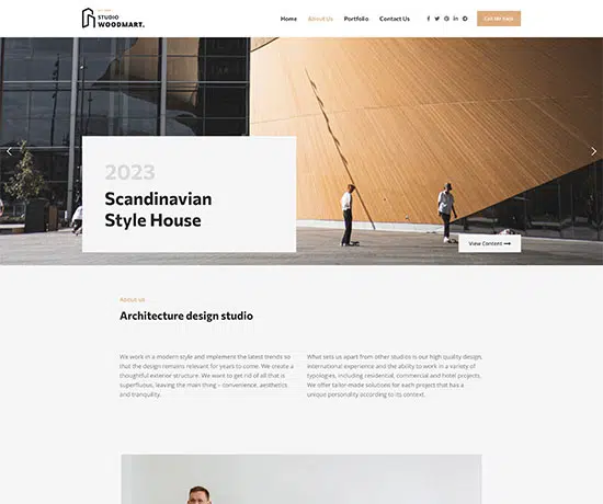 Architecture Studio prebuilt website preview