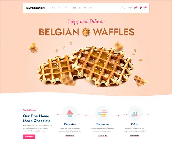 Bakery prebuilt website preview