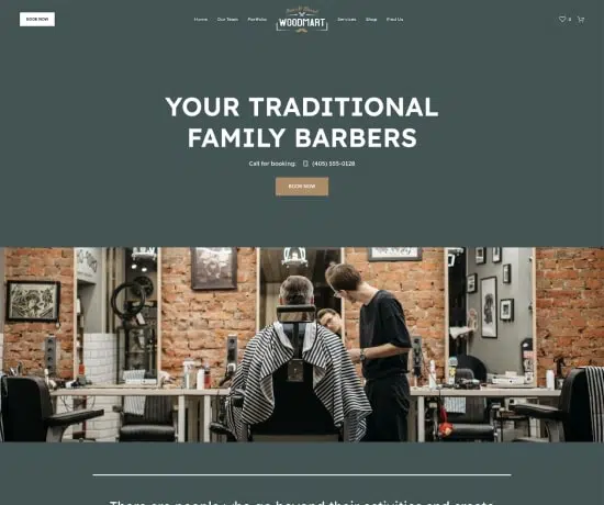 Barbershop prebuilt website preview