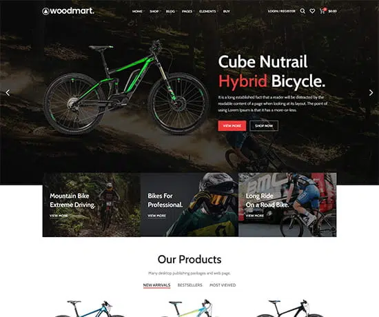 Bikes prebuilt website preview