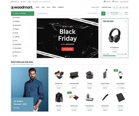 Black Friday prebuilt website preview