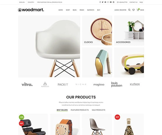 Categories prebuilt website preview