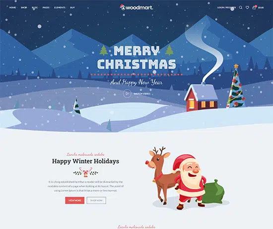 Christmas prebuilt website preview