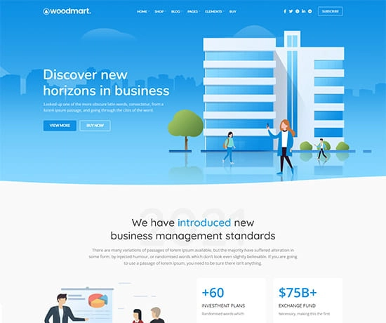 Corporate prebuilt website preview