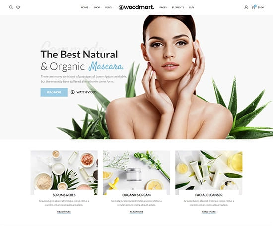 Cosmetics prebuilt website preview