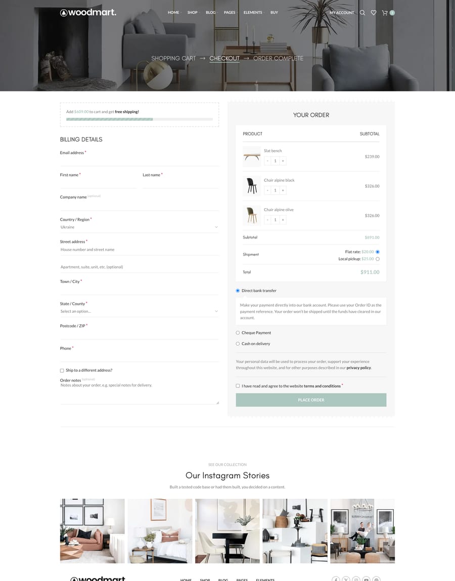 Decor Checkout page