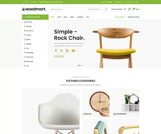 Default prebuilt website preview