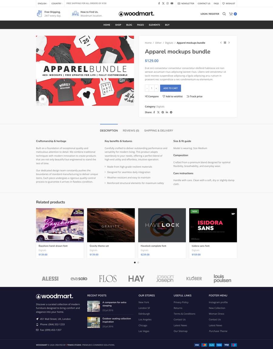Digitals Product page