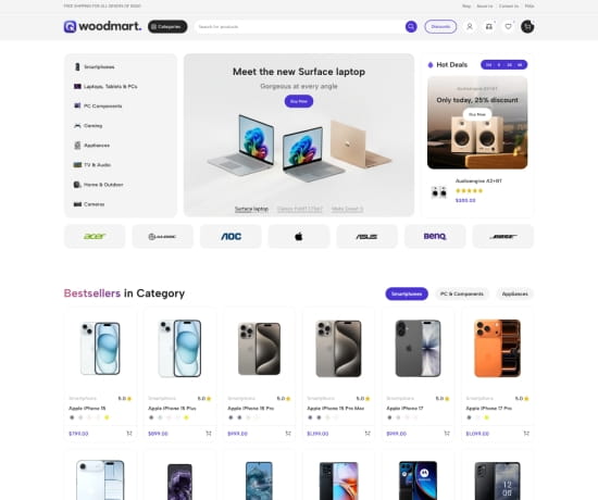 Electronics 3 prebuilt website preview