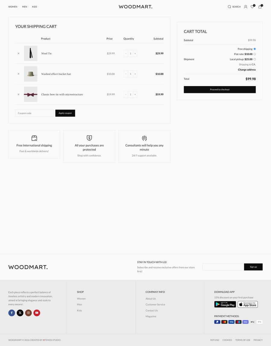 Fashion 2 Cart page