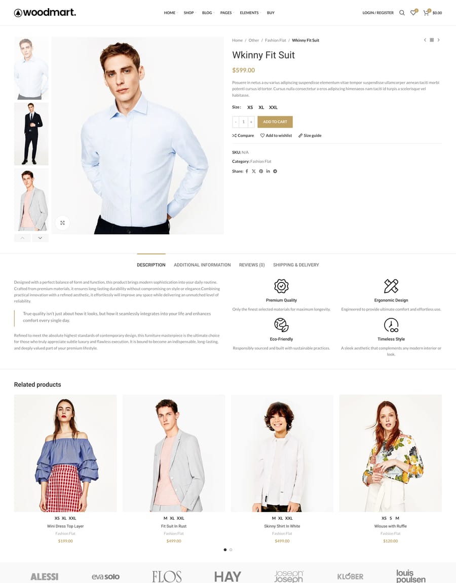 Fashion Flat Product page
