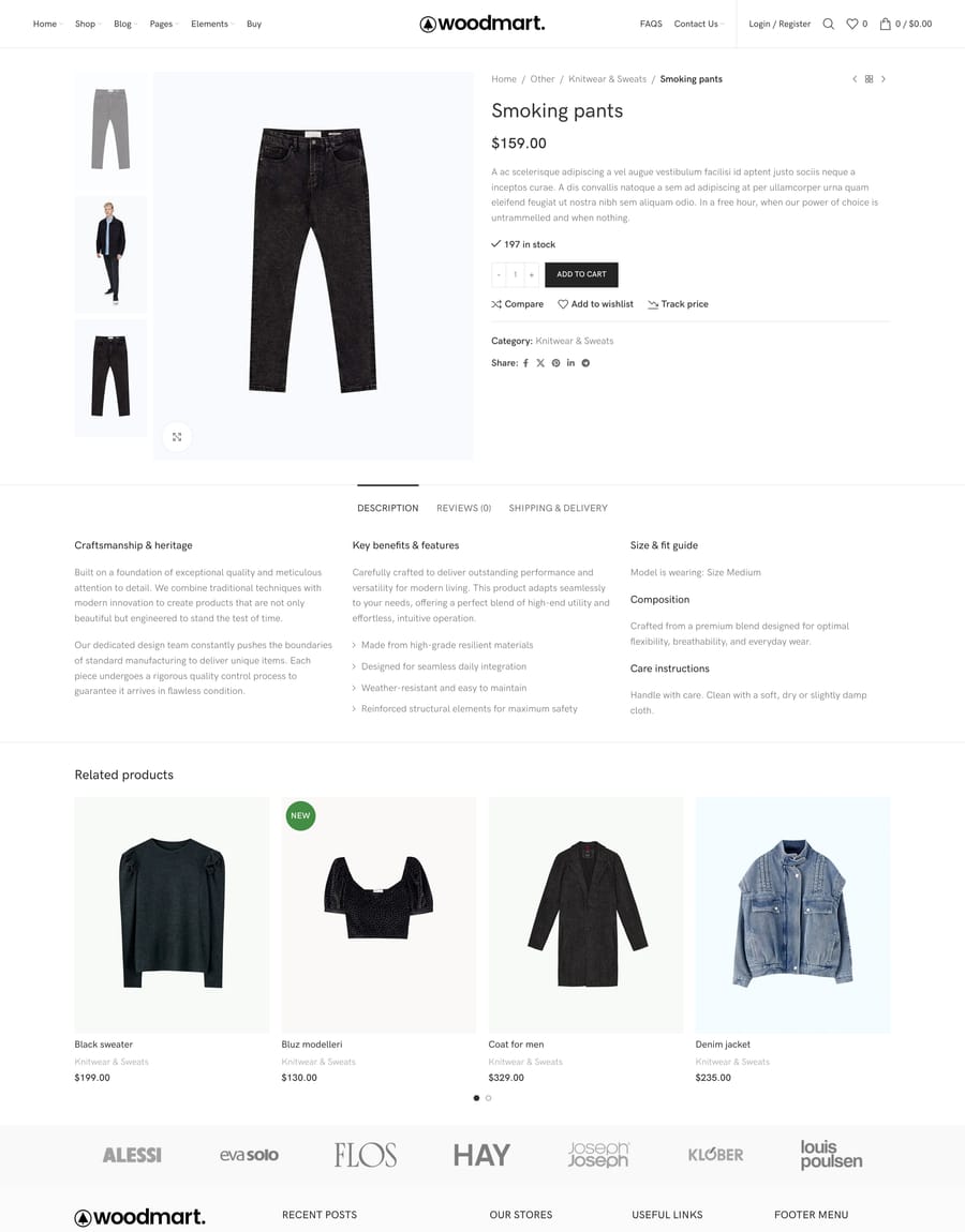 Fashion Minimalism Product page