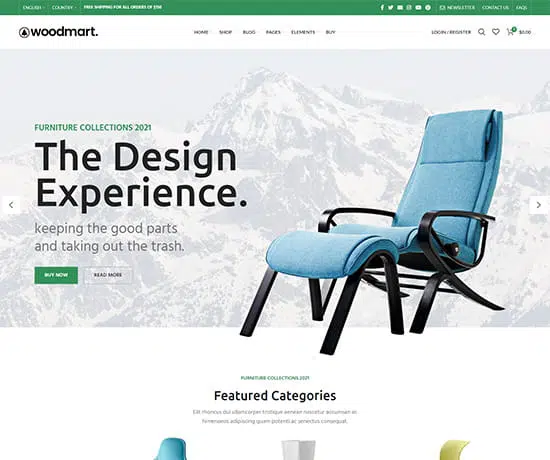 Furniture prebuilt website preview