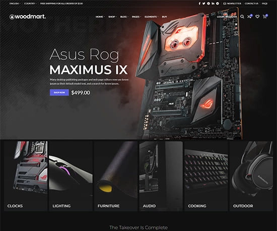Hardware prebuilt website preview