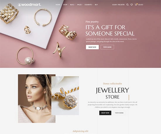 Jewellery prebuilt website preview