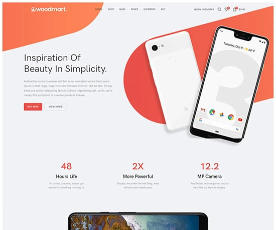 Landing Gadget prebuilt website preview