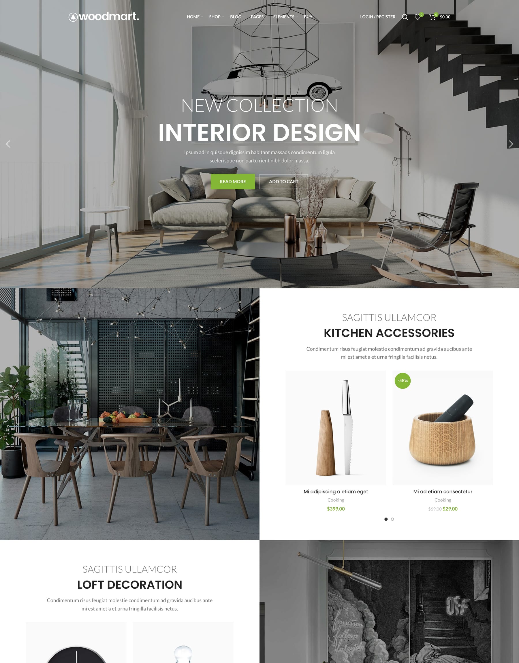 Lookbook demo home page: Lookbook WooCommerce theme