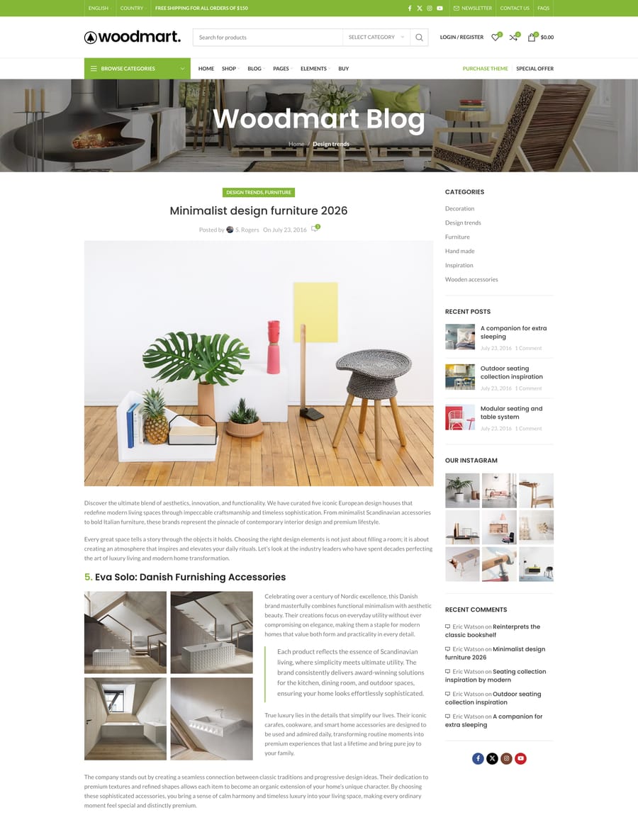 Default Blog post page