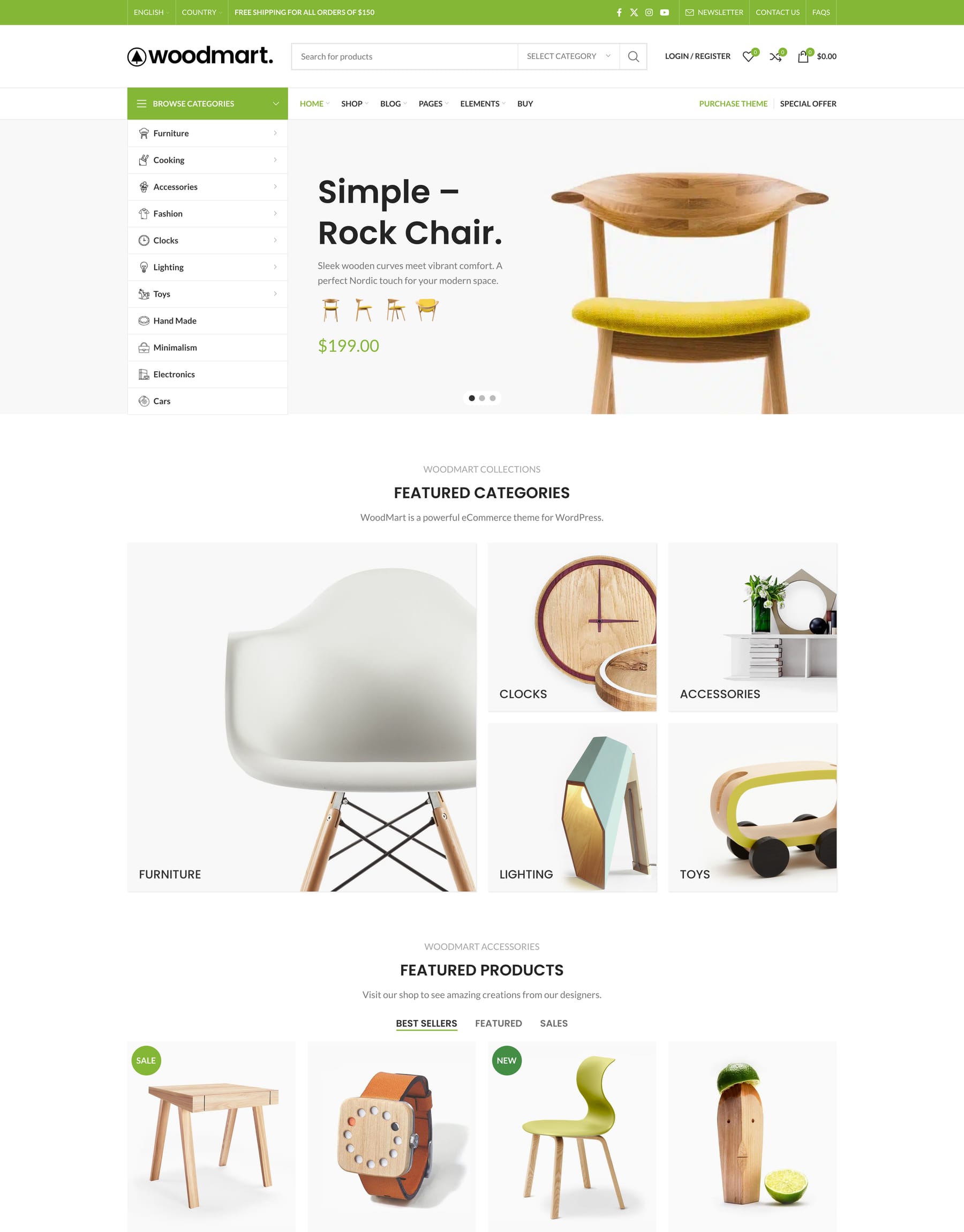 Default prebuilt website home page