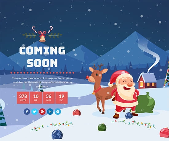 Maintenance Xmas prebuilt website preview