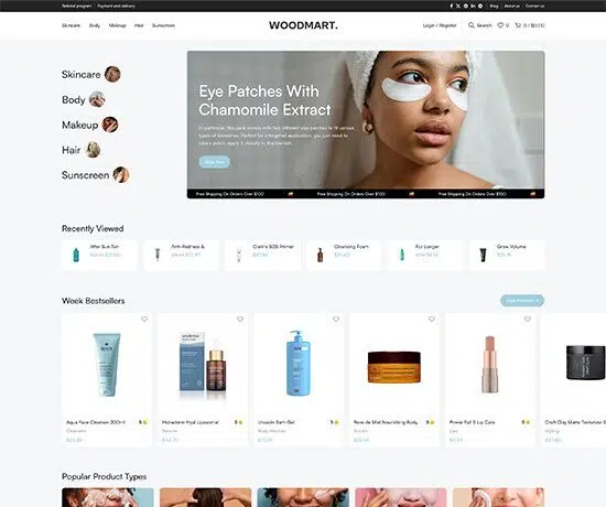 Makeup prebuilt website preview