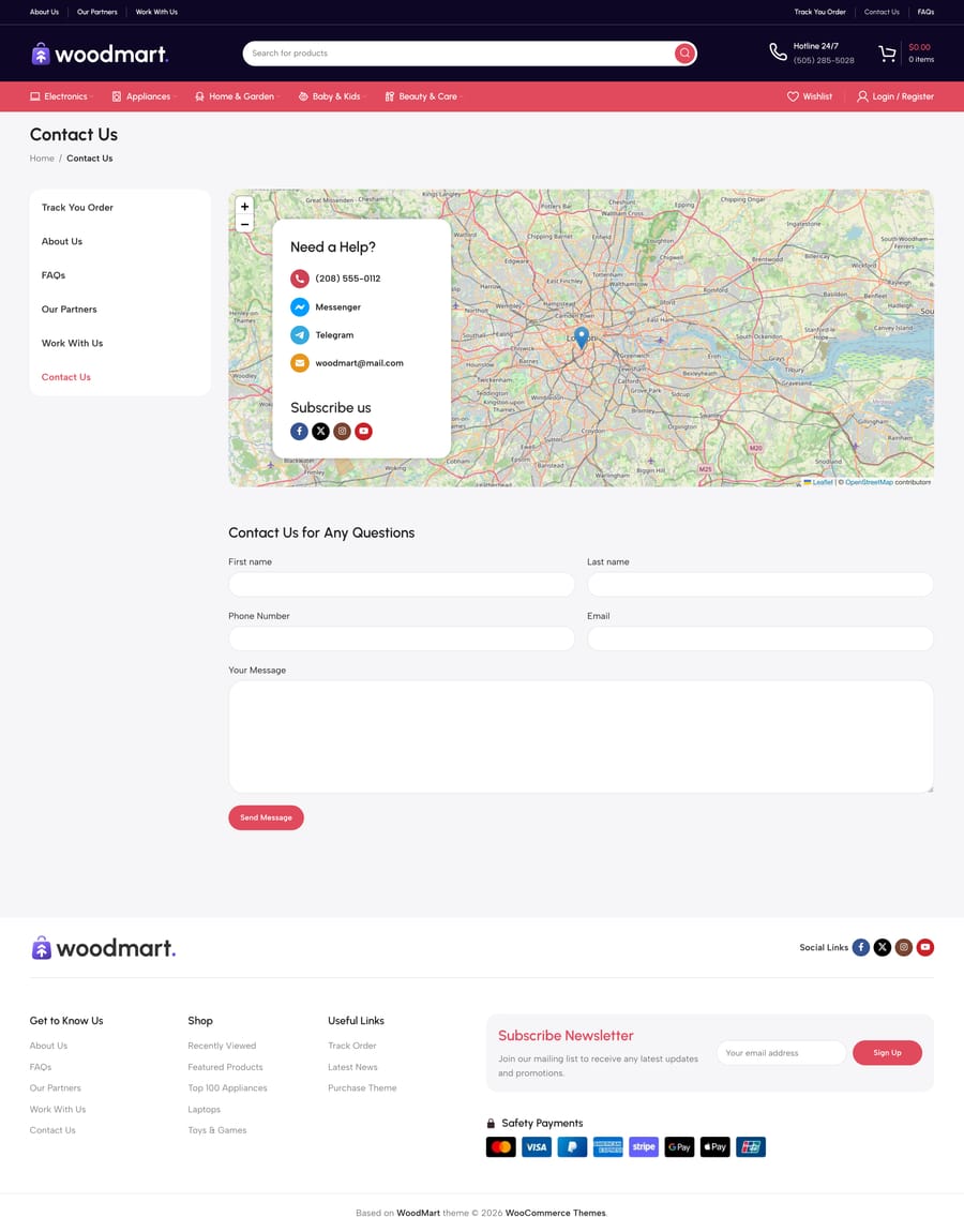 Marketplace 2 Contact us page