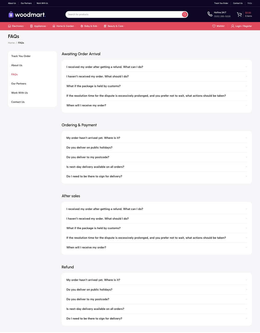 Marketplace 2 FAQs page