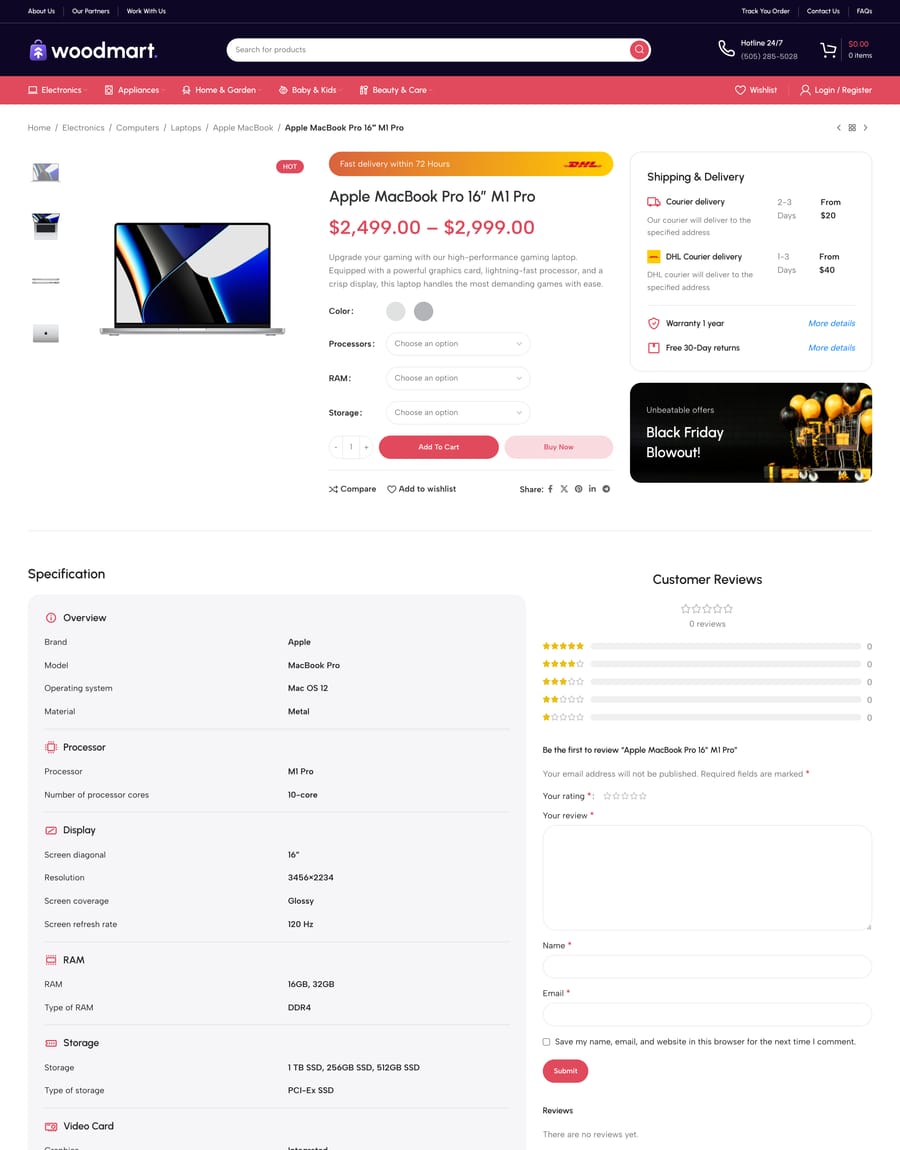 Marketplace 2 Product page