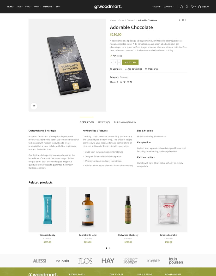 Marijuana Product page