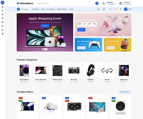 Mega Electronics prebuilt website preview