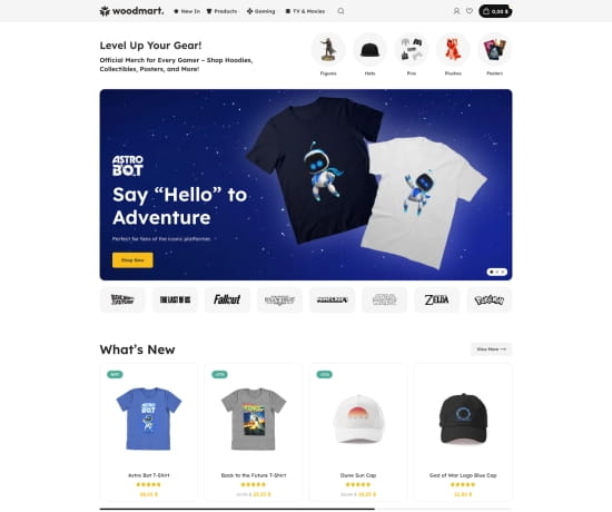 Merchandise prebuilt website preview