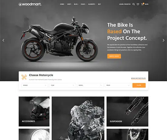 Motorcycle prebuilt website preview