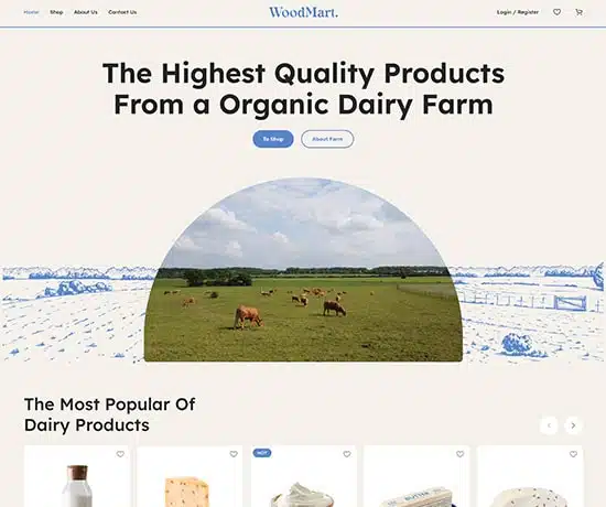 Organic Farm prebuilt website preview