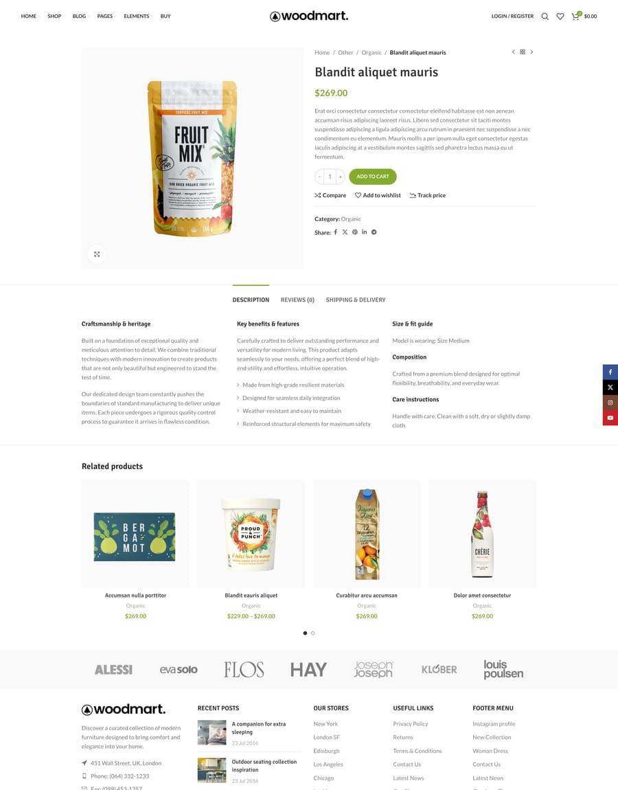 Organic Product page
