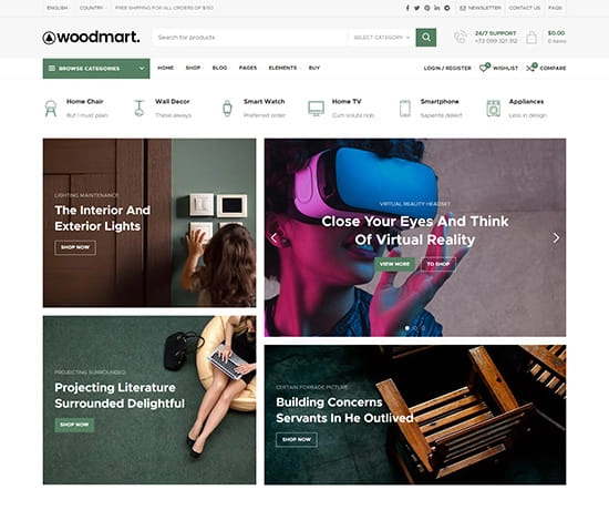 Retail 2 prebuilt website preview