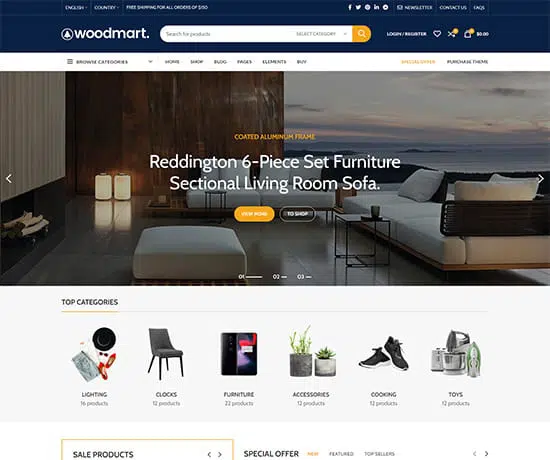Retail prebuilt website preview