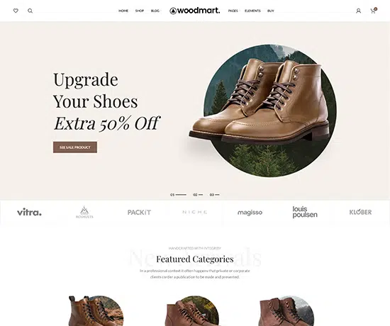 Shoes prebuilt website preview