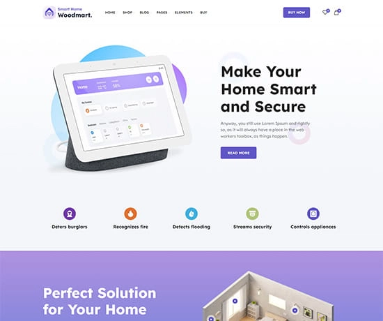 Smart Home prebuilt website preview