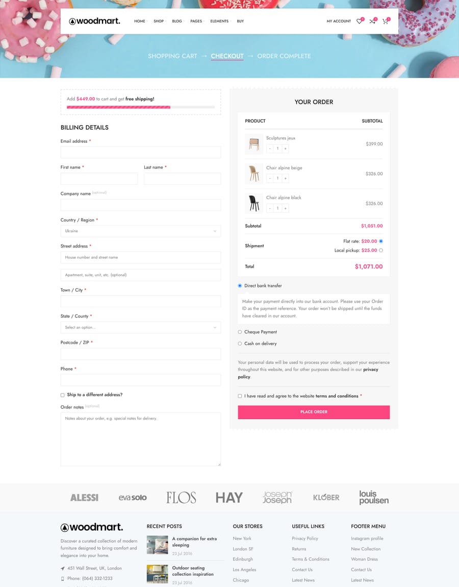 Bakery Checkout page