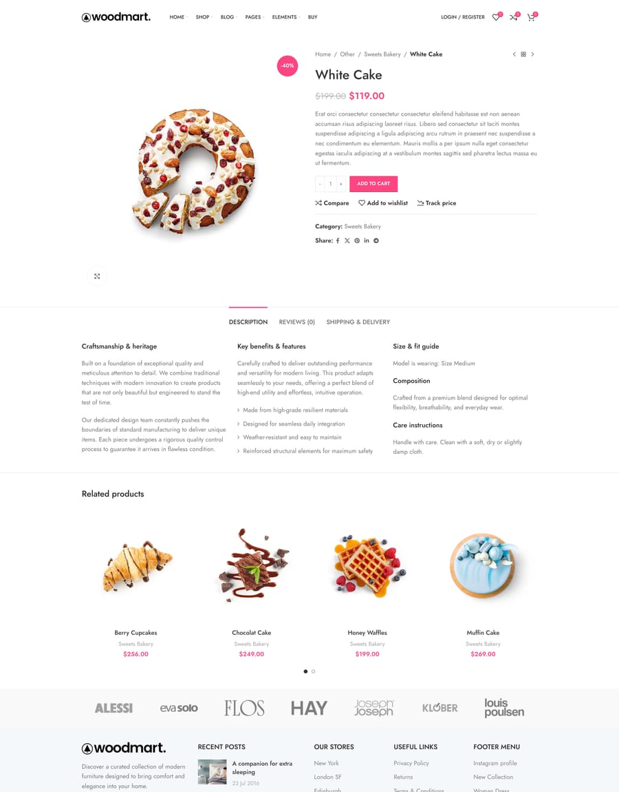 Bakery Product page