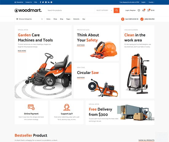 Tools prebuilt website preview