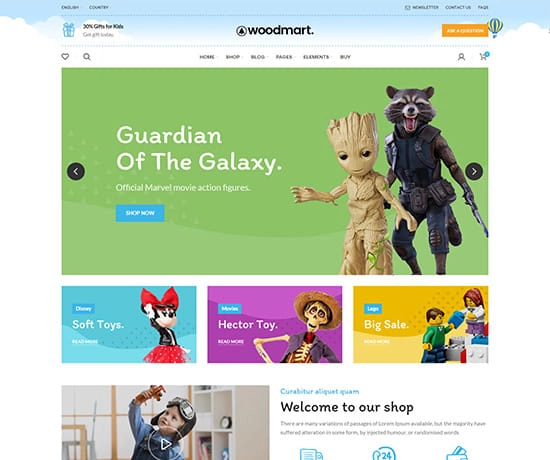 Toys prebuilt website preview
