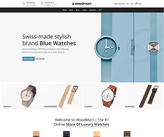 Watches prebuilt website preview