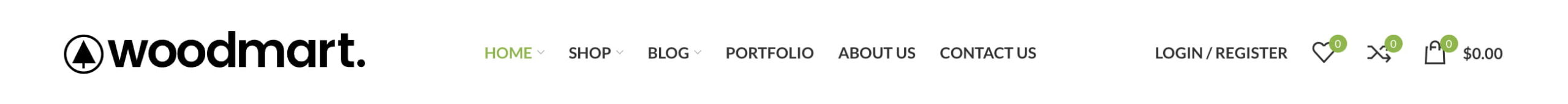 Woodmart home page logo