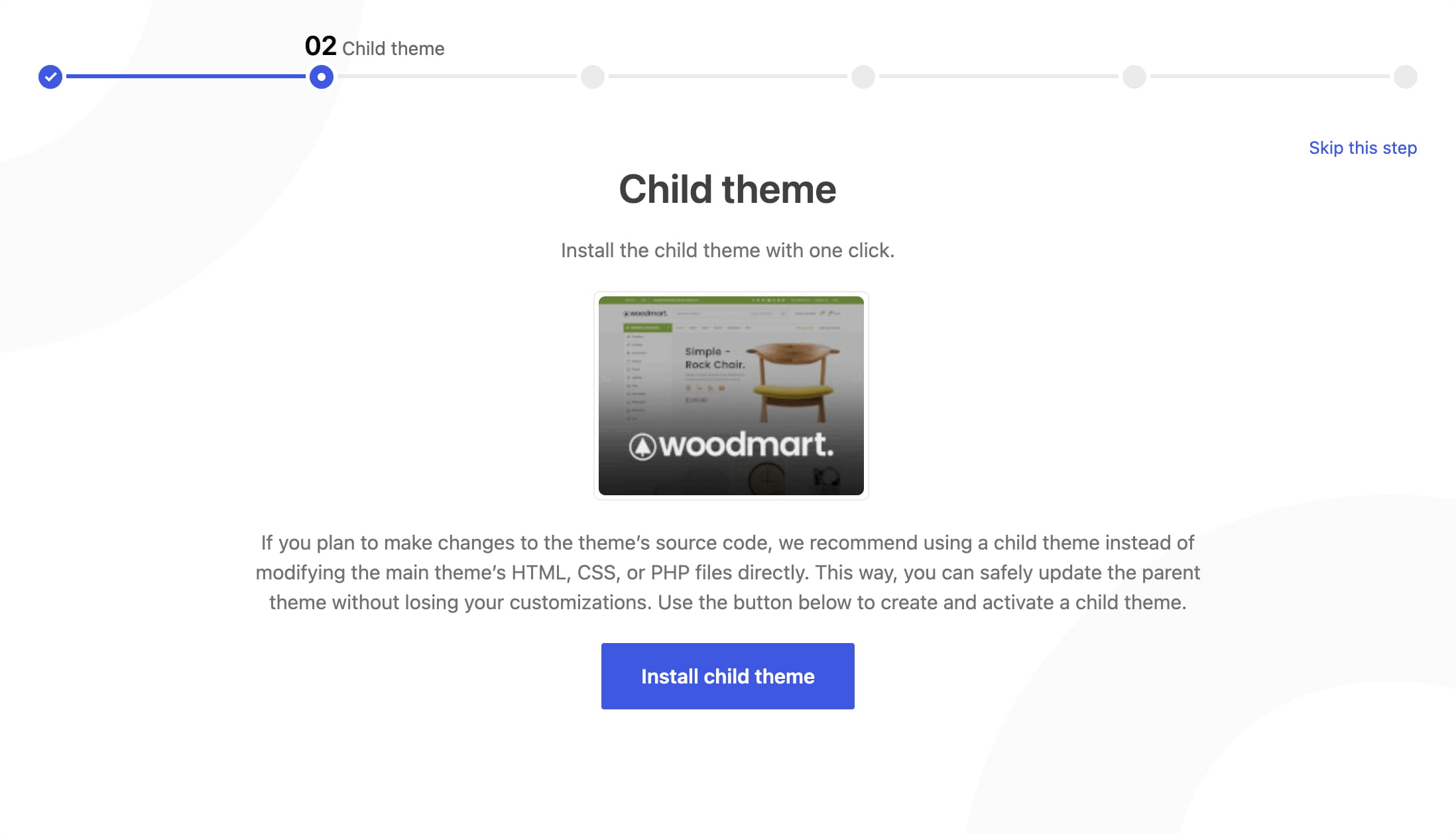 theme install, step-2