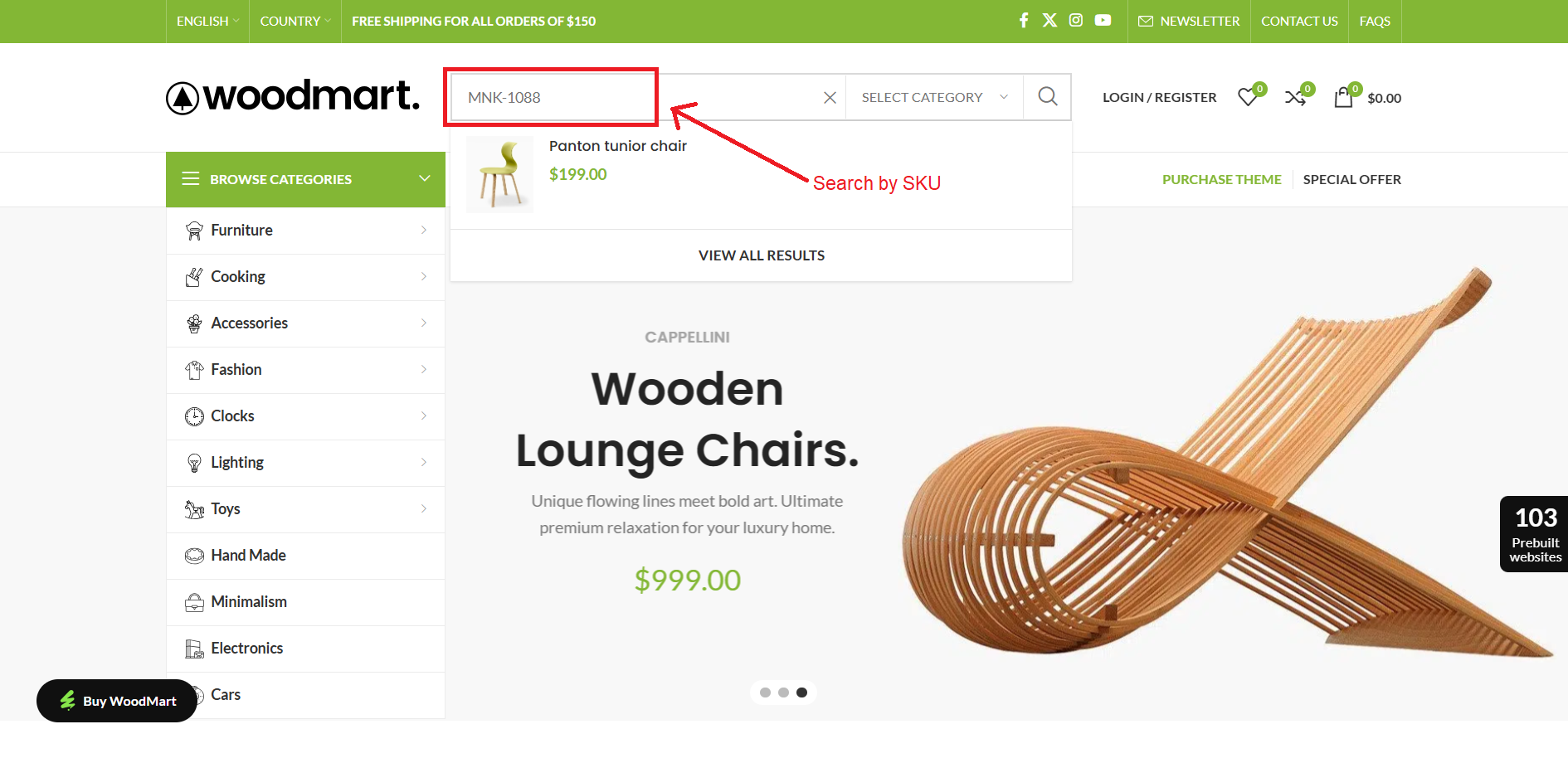 Find the right product faster by searching with its SKU