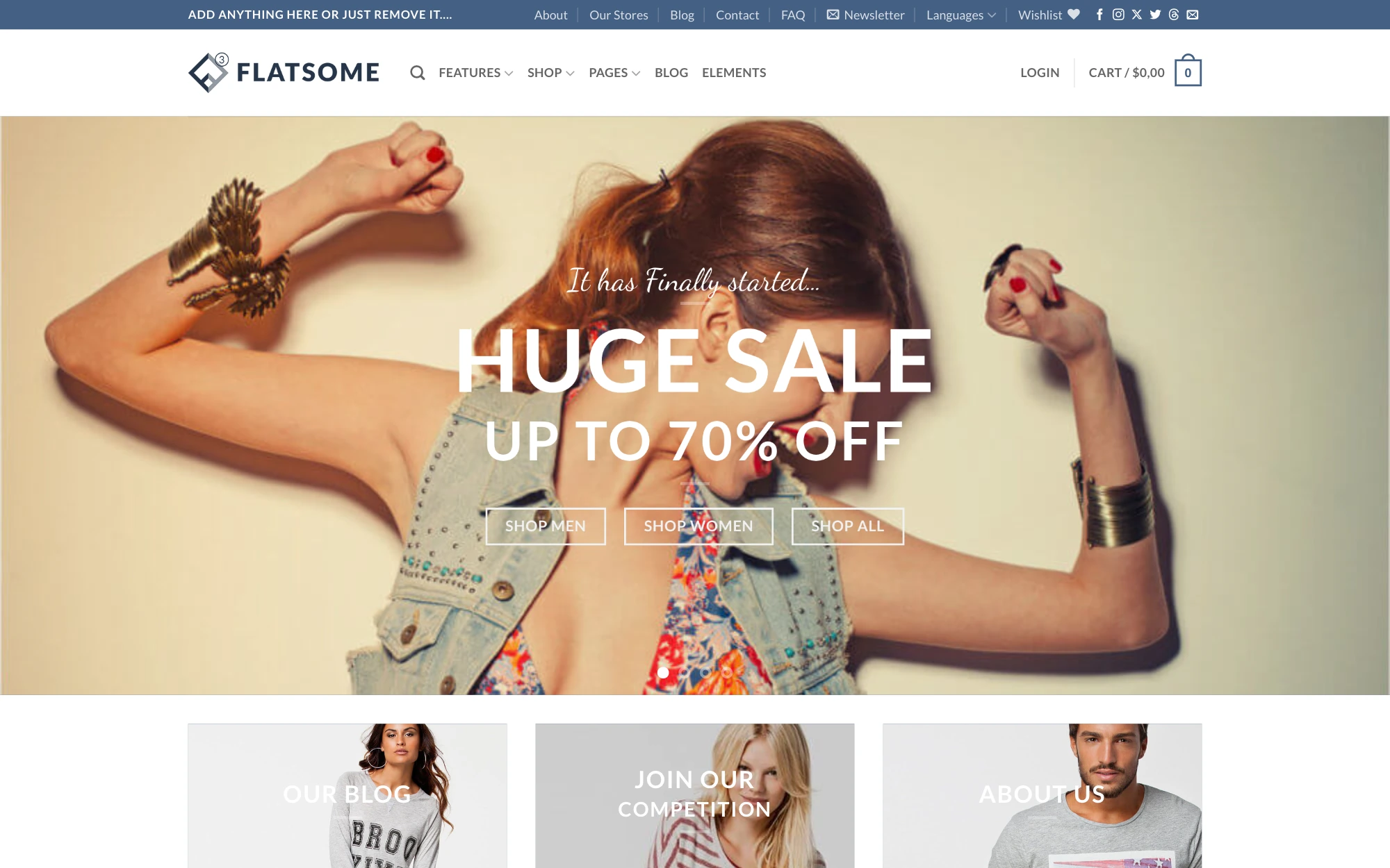 Flatsome Classic Shop demo homepage